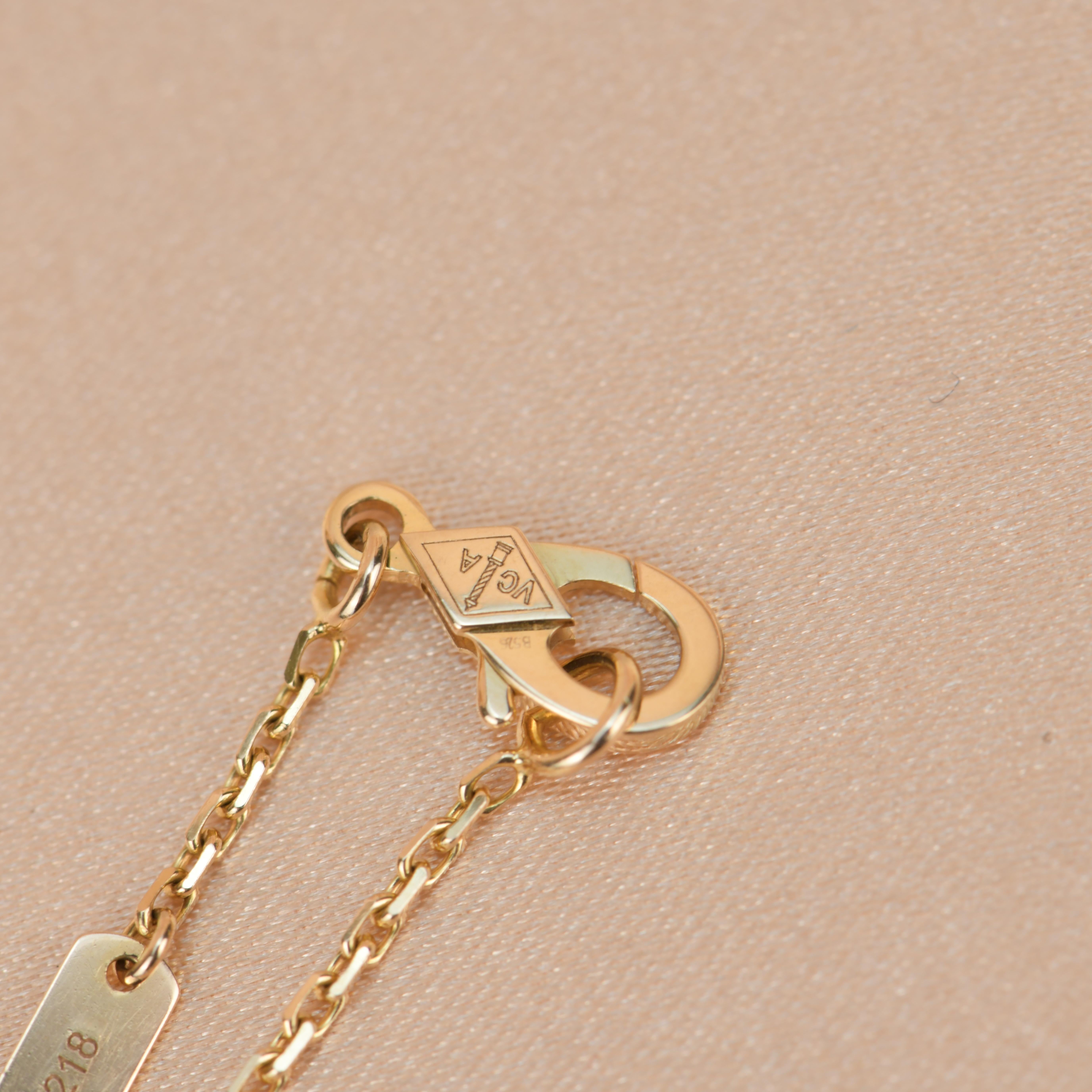 Van Cleef Alhambra 2016 Holiday Diamond Onyx Pendant Necklace 1