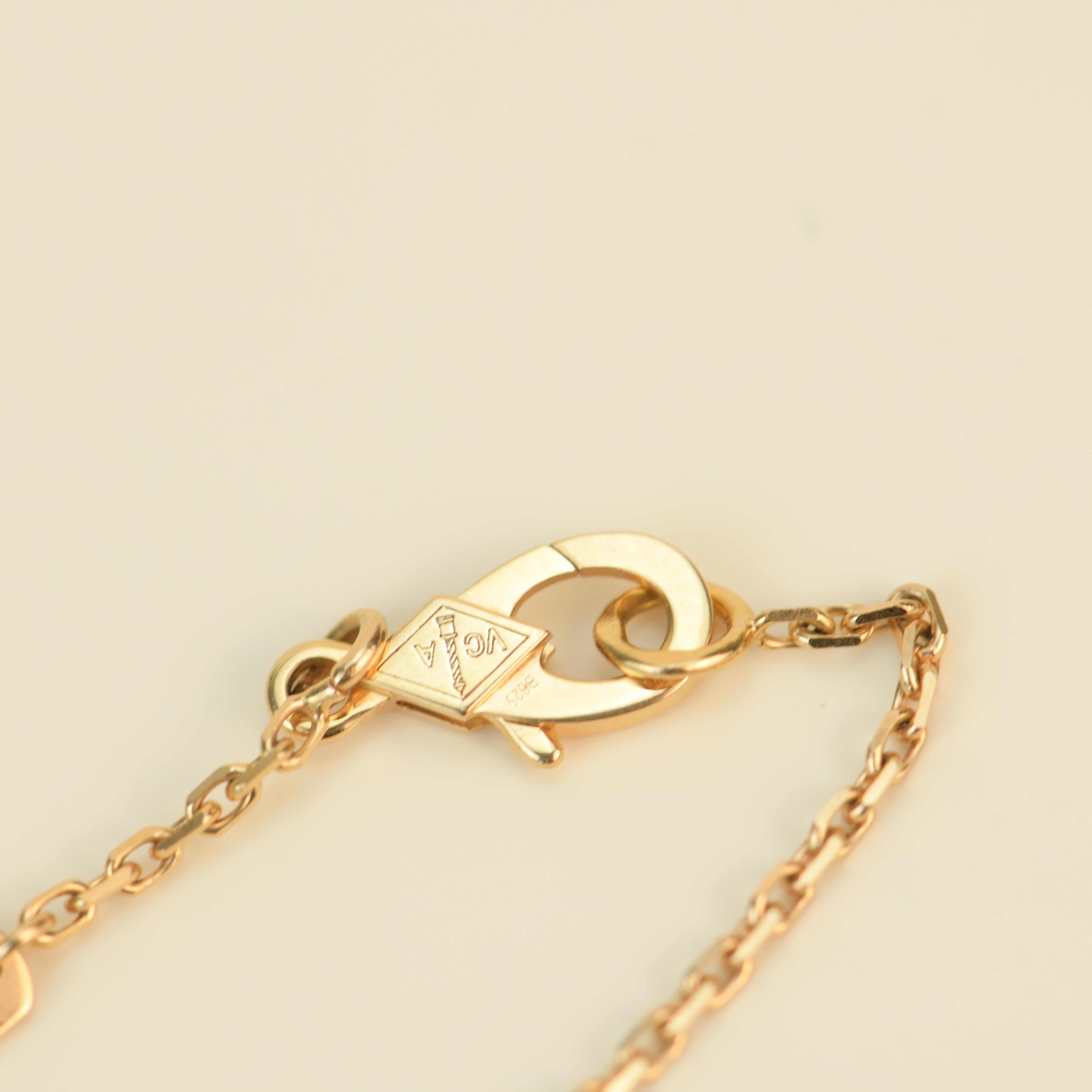 Van Cleef Alhambra 2016 Holiday Diamond Onyx Pendant Necklace 3