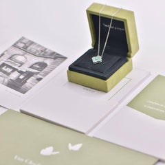Van Cleef Alhambra 2022 Holiday Diamond Green Celadon Sèvres Porcelain Pendant