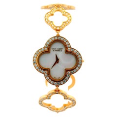 Montre pour dames Van Cleef Alhambra Cadran en nacre