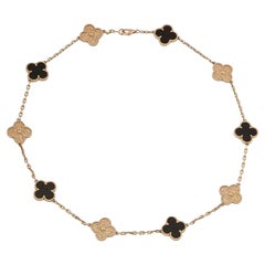 Collar Van Cleef & Arpels Limited 10Motif Alhambra de madera de boj y oro rosa