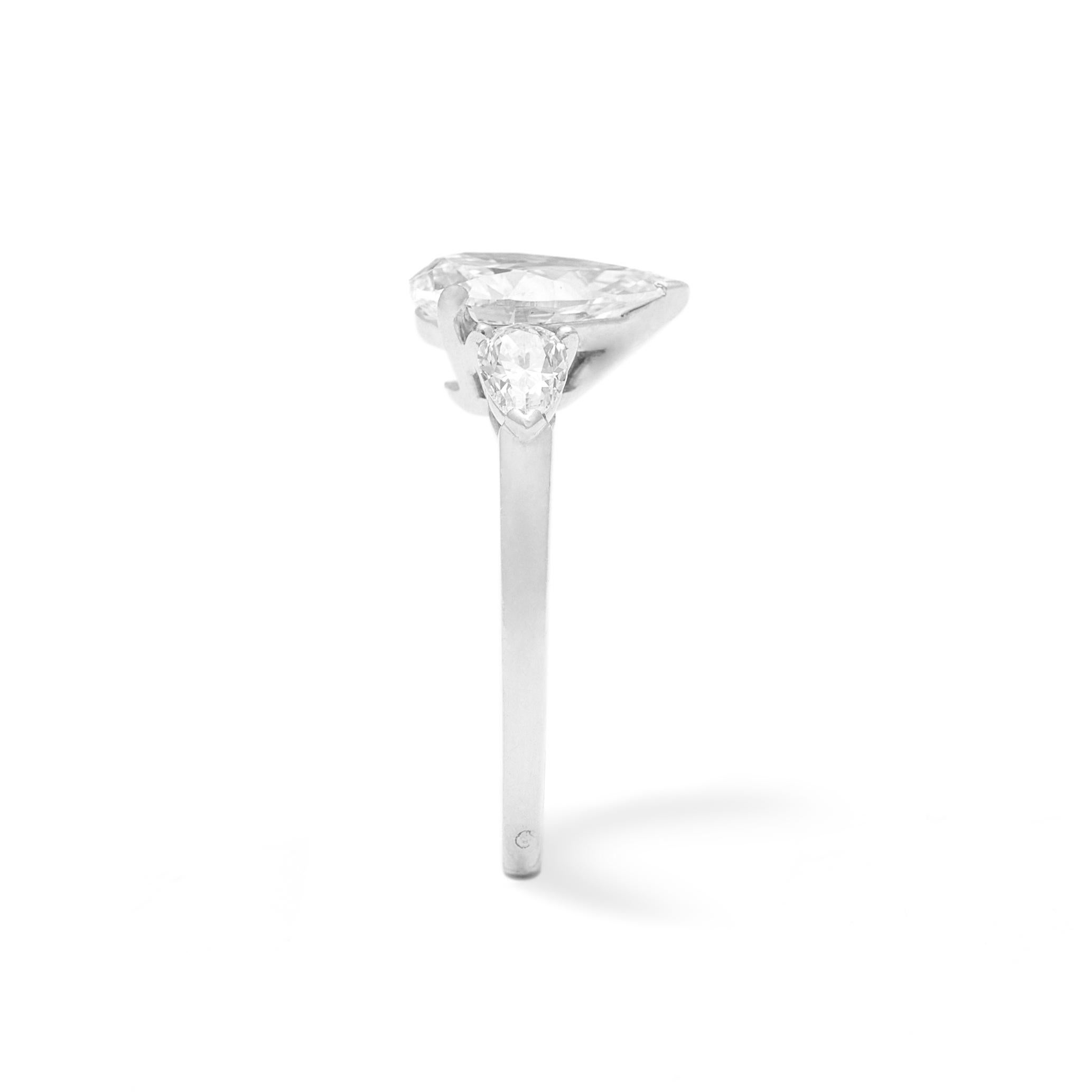 Van Cleef und Arpels 1,51 Karat birnenförmiger D Vvs1 Solitär Ring aus Weißgold 1