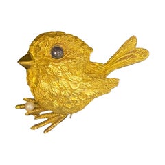 Van Cleef and Arpels Broche oiseau en or 18 carats dans sa boîte d'origine