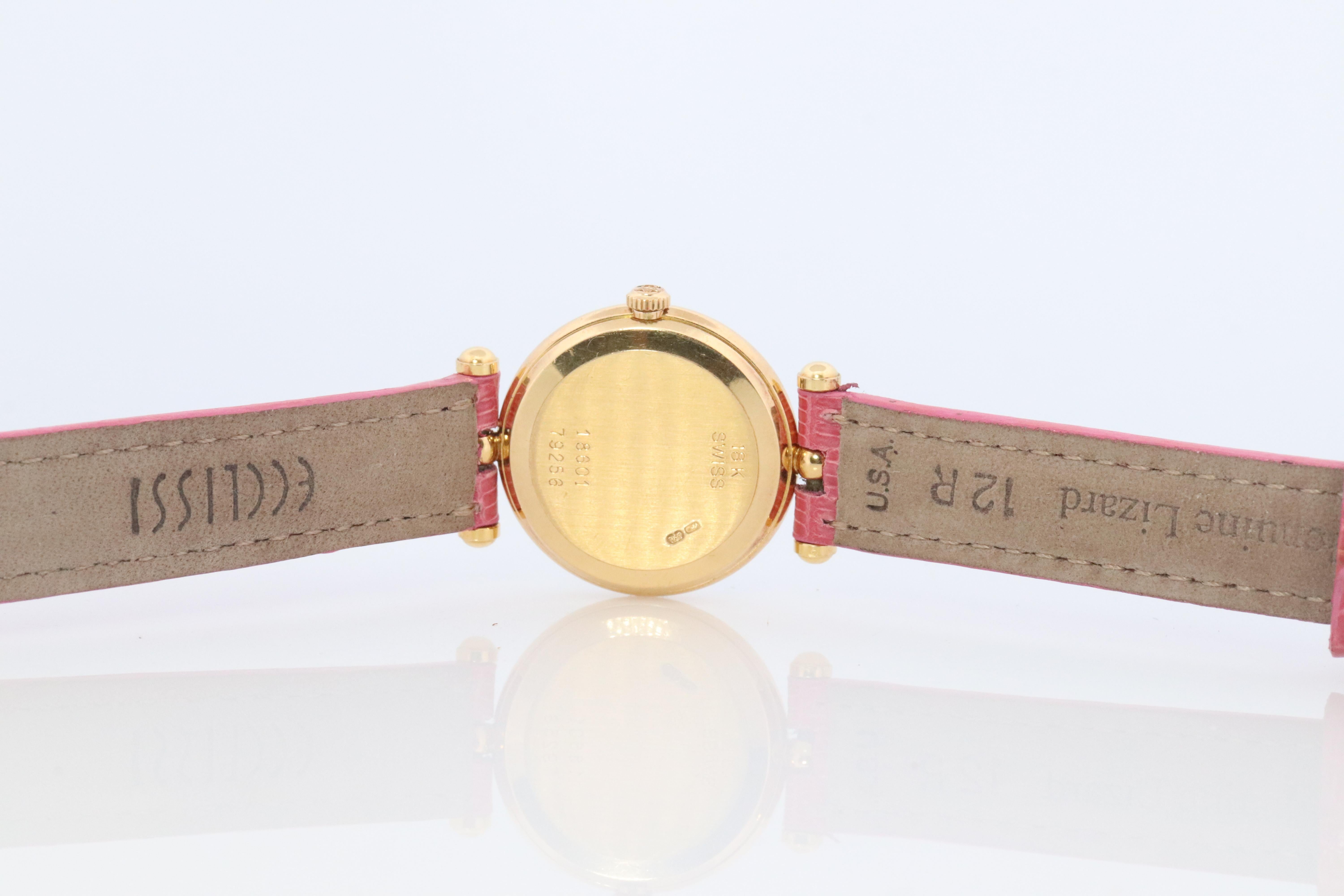 Van Cleef and Arpels 18601 watch. 18k Gold VCA Classique Ladies Watch. 4