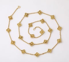 Van Cleef & Arpels Collana Alhambra in oro 18k 20 Motivi Vintage