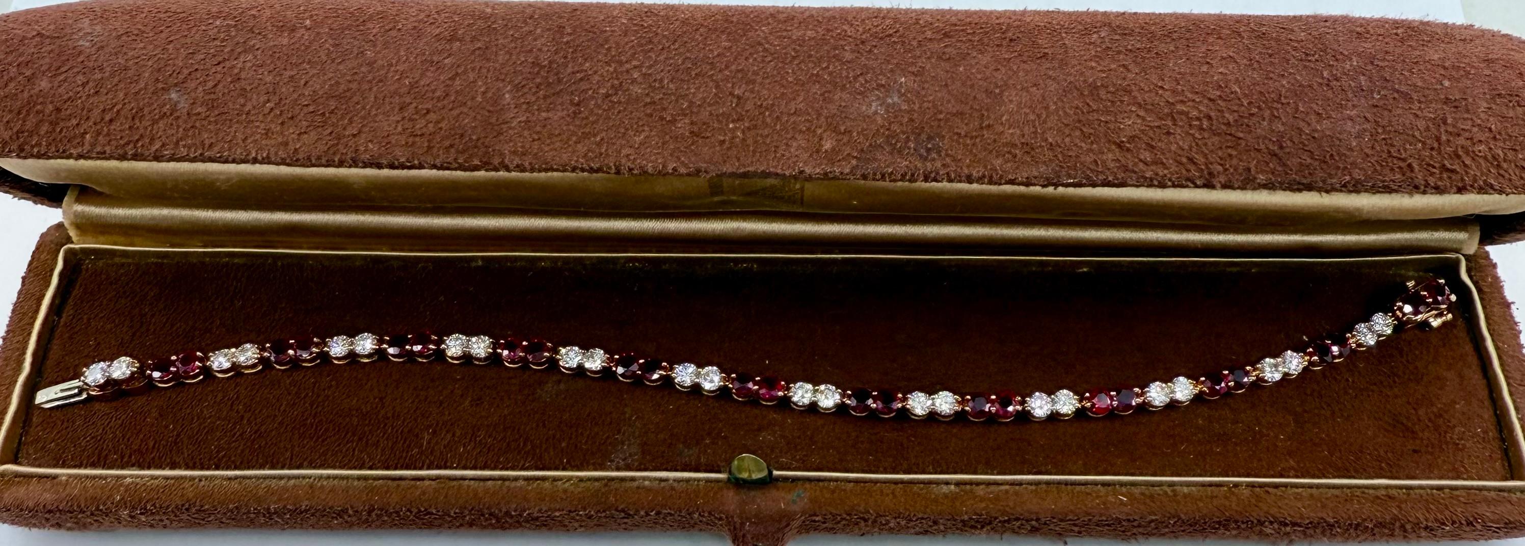 Van Cleef and Arpels Bracelet en rubis, diamants et diamants 18 carats Unisexe en vente