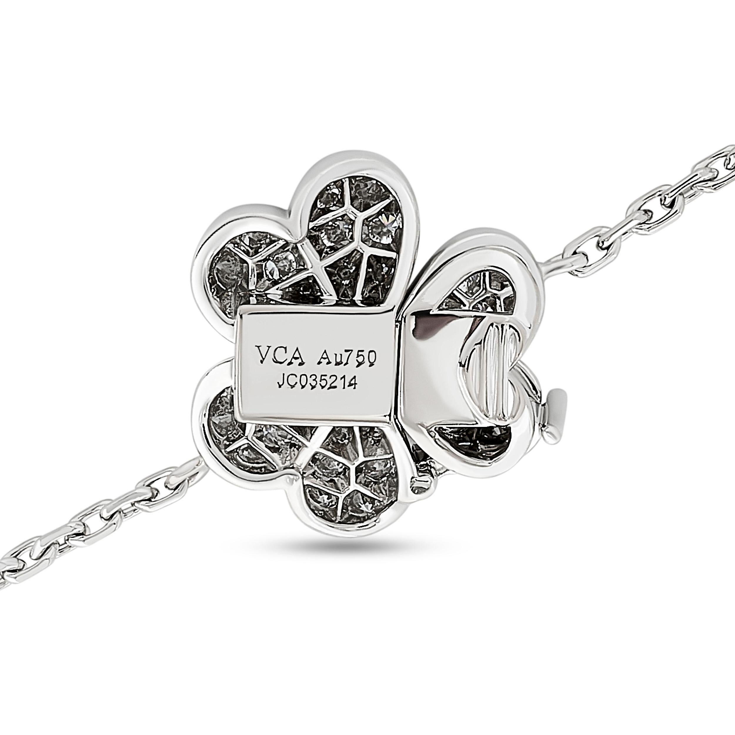 van cleef flower diamond necklace