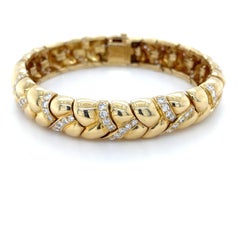 Van Cleef and Arpels, 18K Yellow Gold and Diamond Bracelet