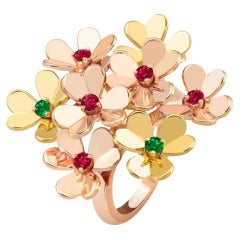 Van Cleef & Arpels Anello Frivole in oro giallo 18k con pietre preziose