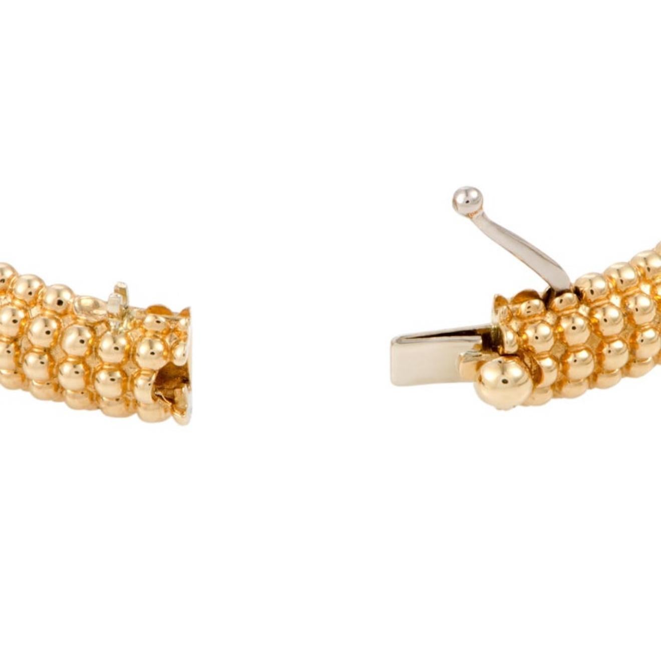 Van Cleef & Arpels Bracelet Perlee en or jaune 18k 5 rangs Taille moyenne en vente 5