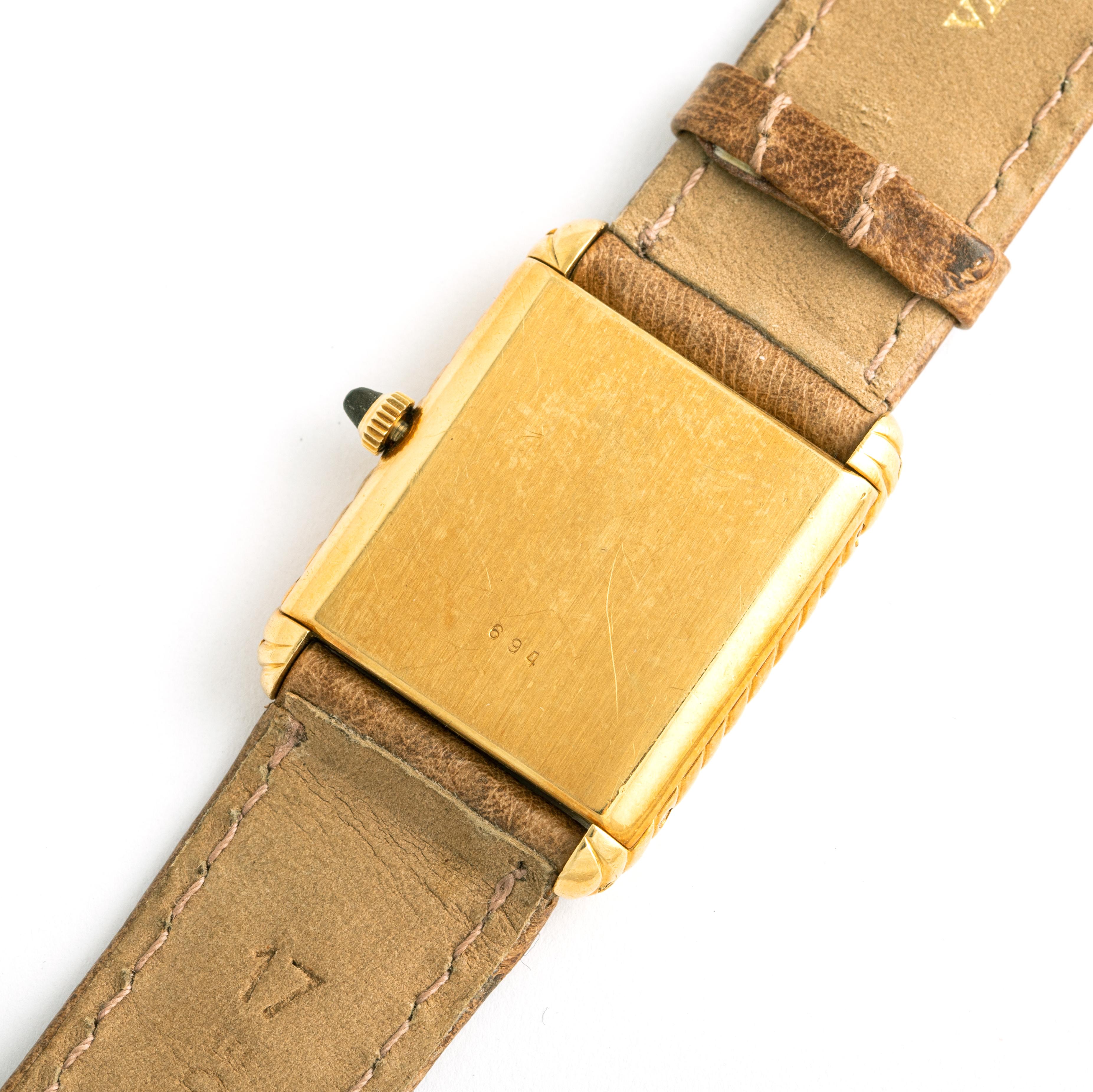Women's or Men's Van Cleef & Arpels 18k Yellow Gold Wristwatch For Sale