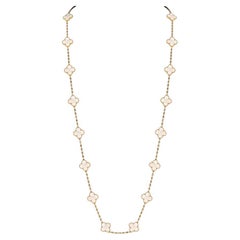 Van Cleef and Arpels 20 motif Alhambra gold and mother of pearl necklace