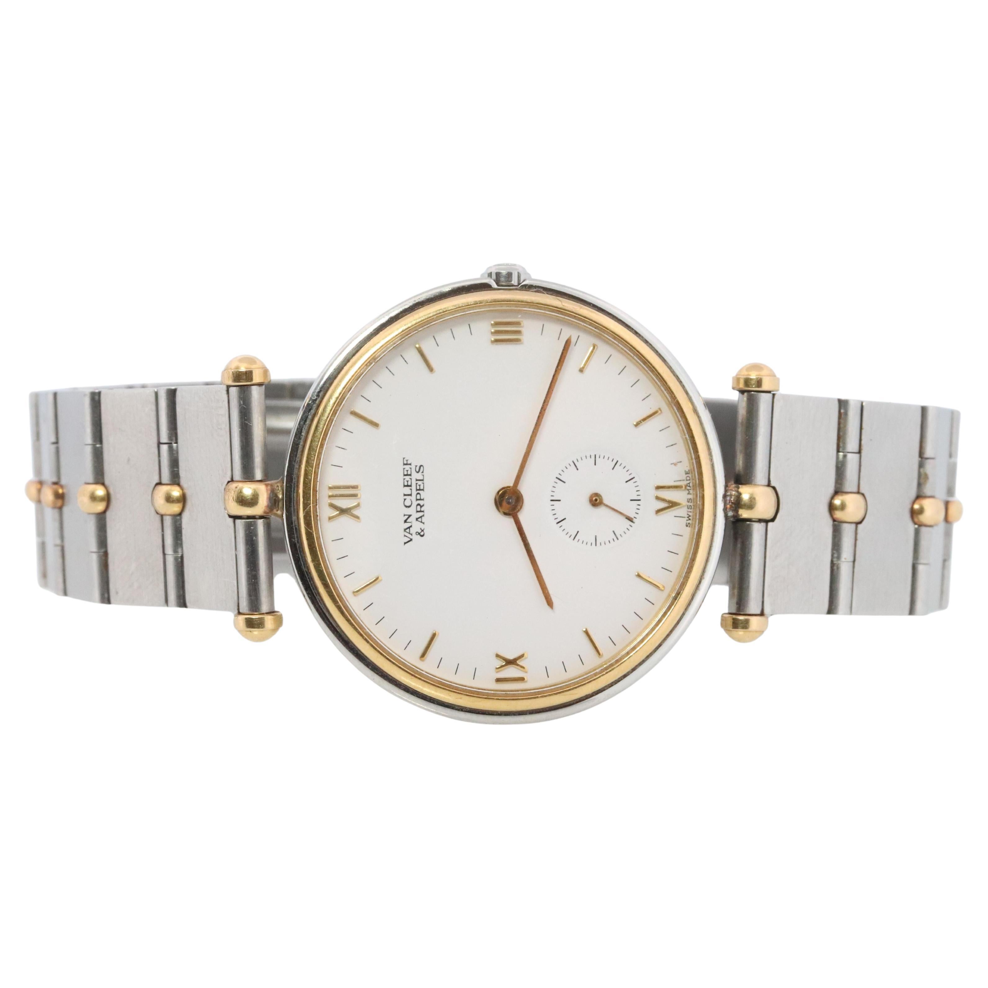 Van Cleef and Arpels 416 604 B4 watch. La Collection 18k SS Round 32mm Watch