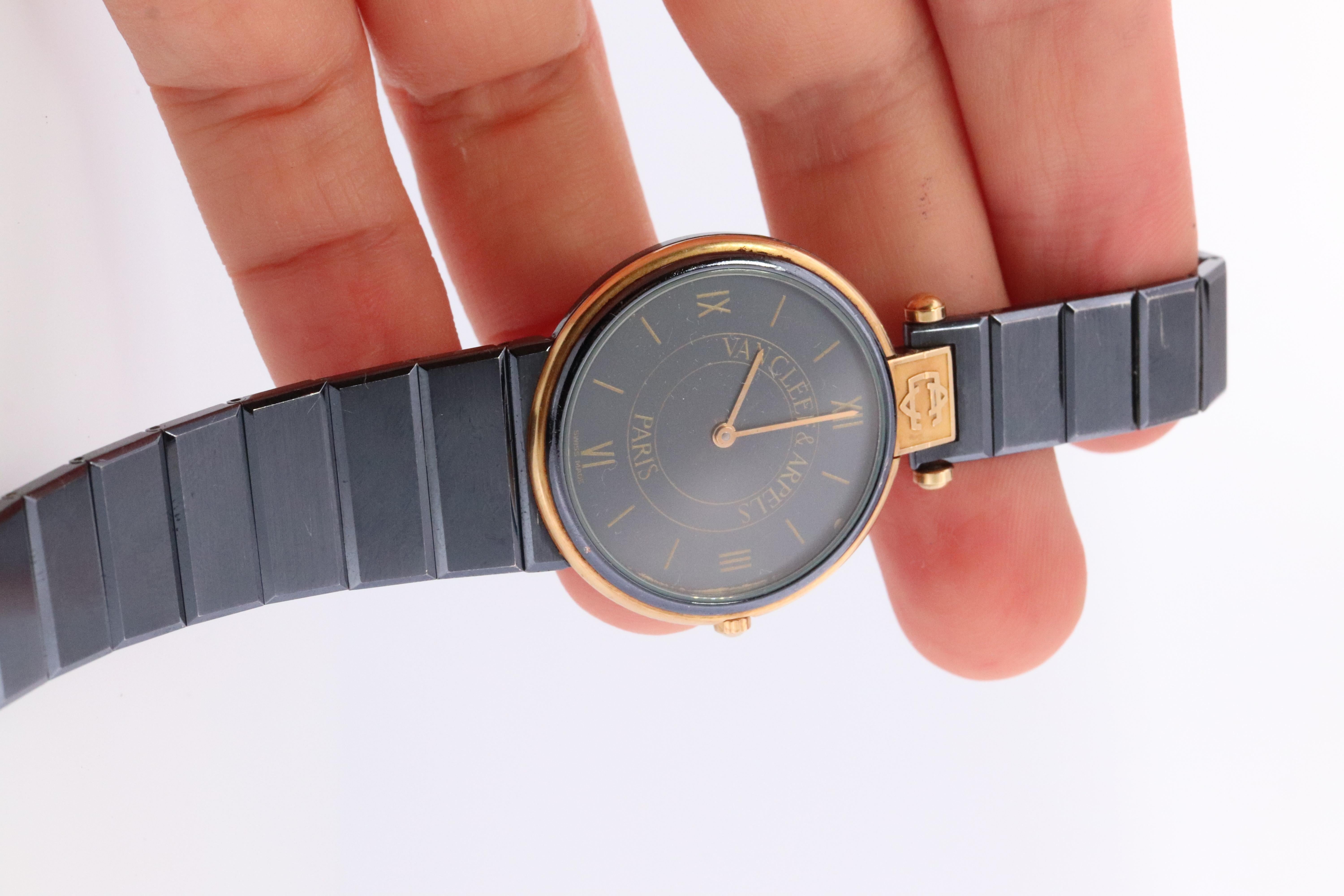 Van Cleef and Arpels 43106 watch. Vintage VCA Ladies 30mm wristwatch. La Collect 2