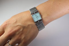 Reloj Van Cleef & Arpels 522642. Classique Cuadrado Esfera Concha Azul