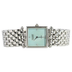 Reloj Van Cleef & Arpels 522642. Classique Cuadrado Esfera Concha Azul