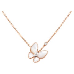 Van Cleef and Arpels Butterfly pendant 18K rose gold mother-of-pearl