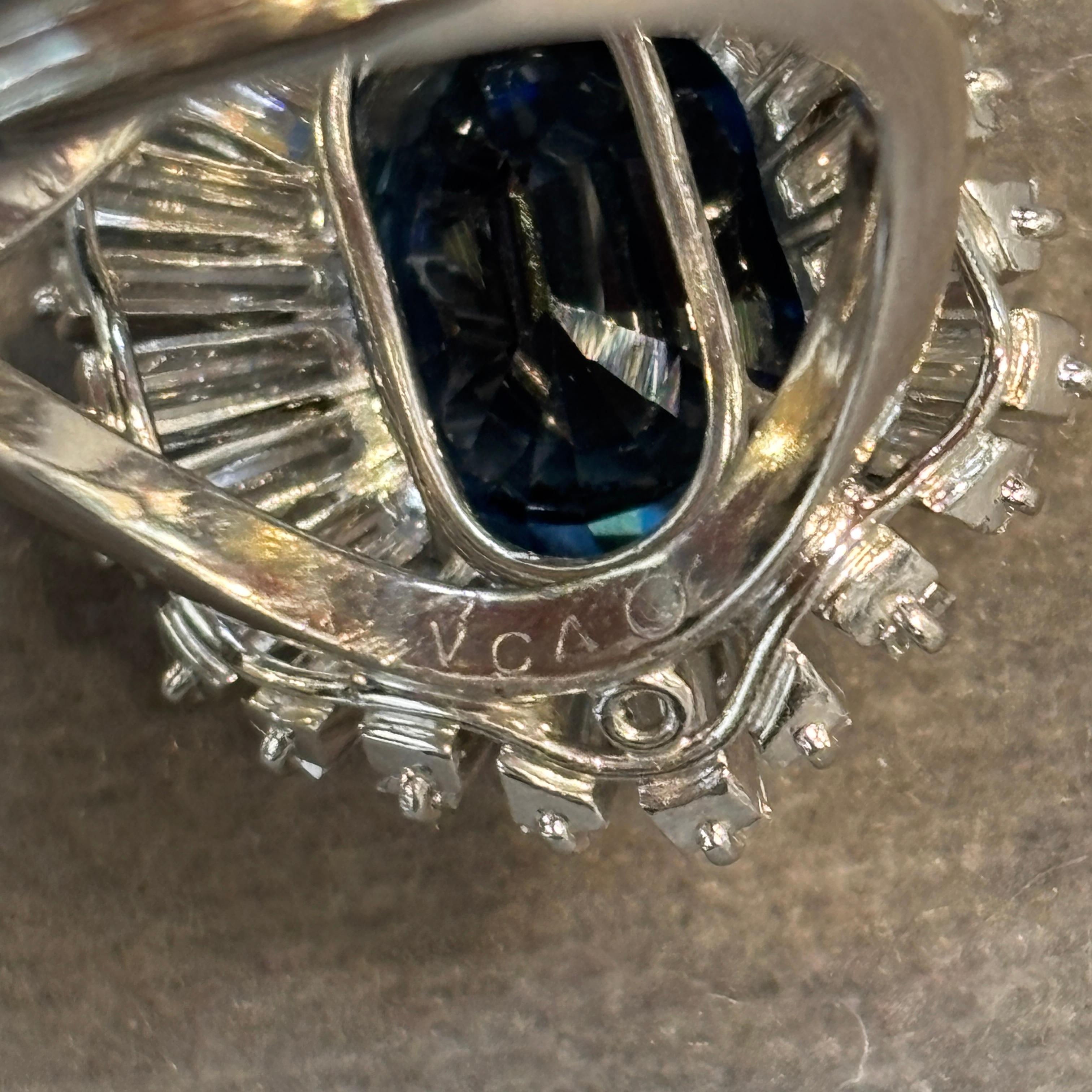 Van Cleef & Arpels Zertifizierter Ballerina-Ring mit natürlichem Saphir Damen im Angebot