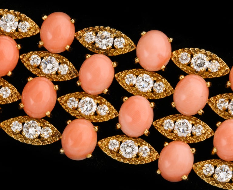 Van Cleef & Arpels Coral and Diamond Bracelet 1