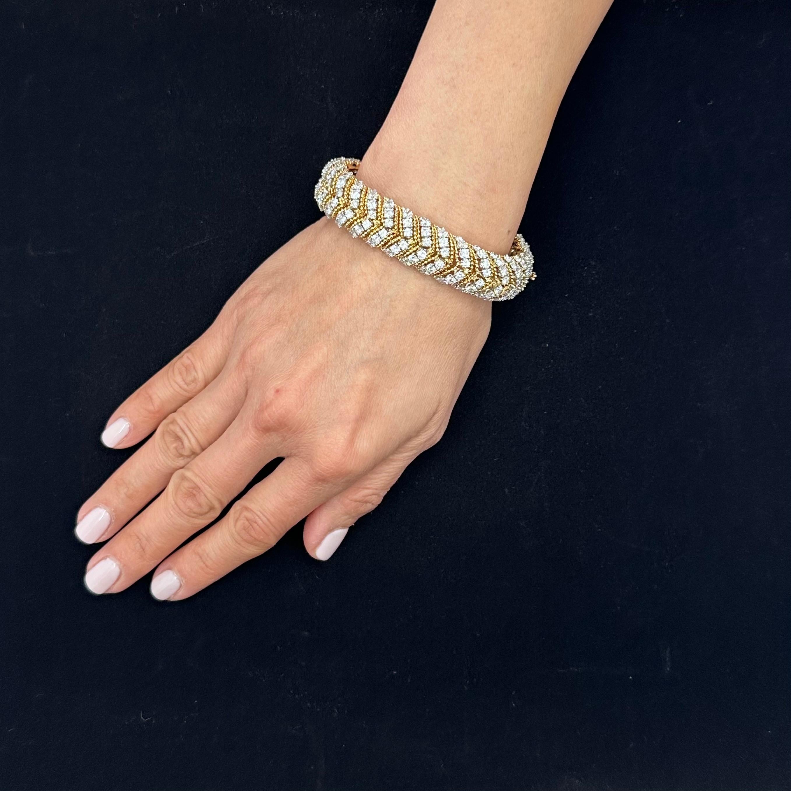 Van Cleef And Arpels Diamond Bracelet 18k Yellow Gold 1