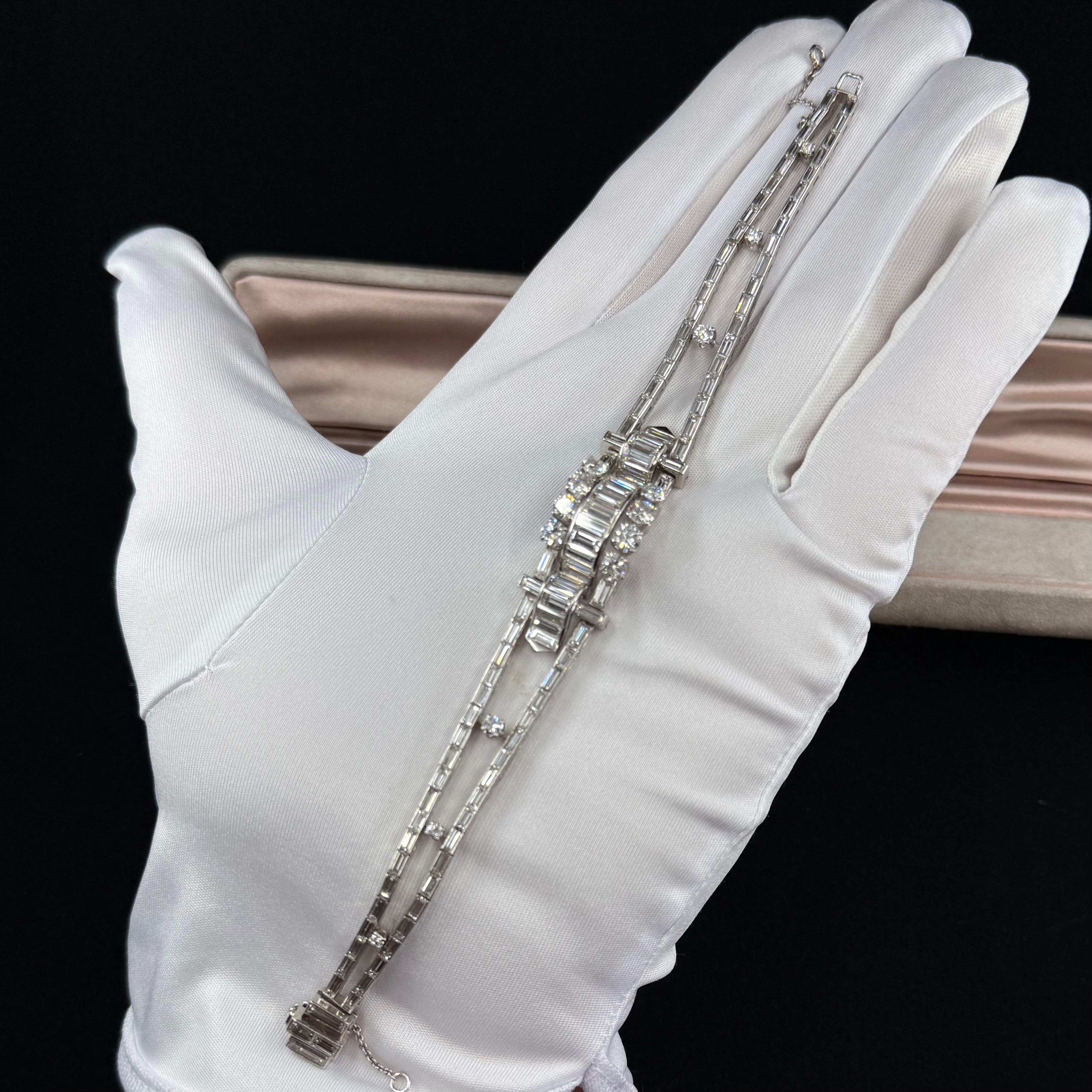 Women's or Men's Van Cleef and Arpels Diamond Bracelet French For Sale