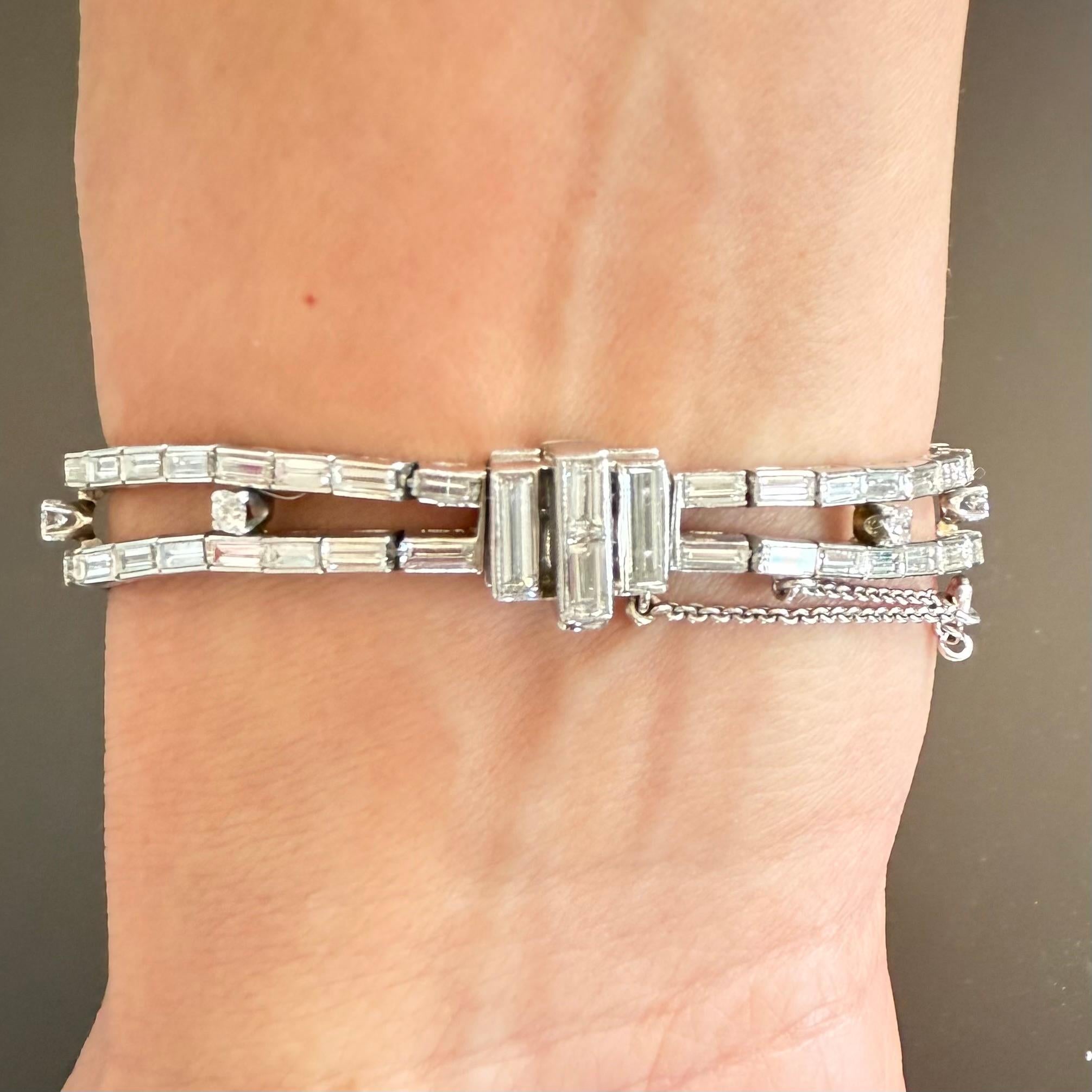 Van Cleef and Arpels Diamond Bracelet French For Sale 4