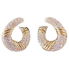 Van Cleef And Arpels Diamond Clip Earrings Paris