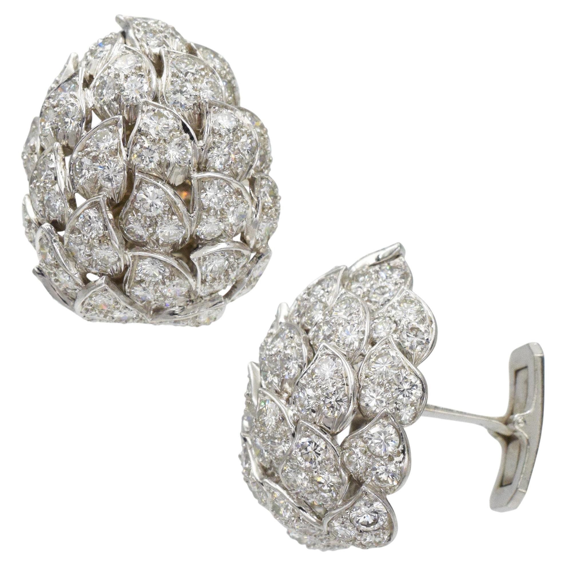 Van Cleef and Arpels Diamond Cufflinks  For Sale
