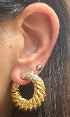 Van Cleef And Arpels Diamond Hoop Earrings