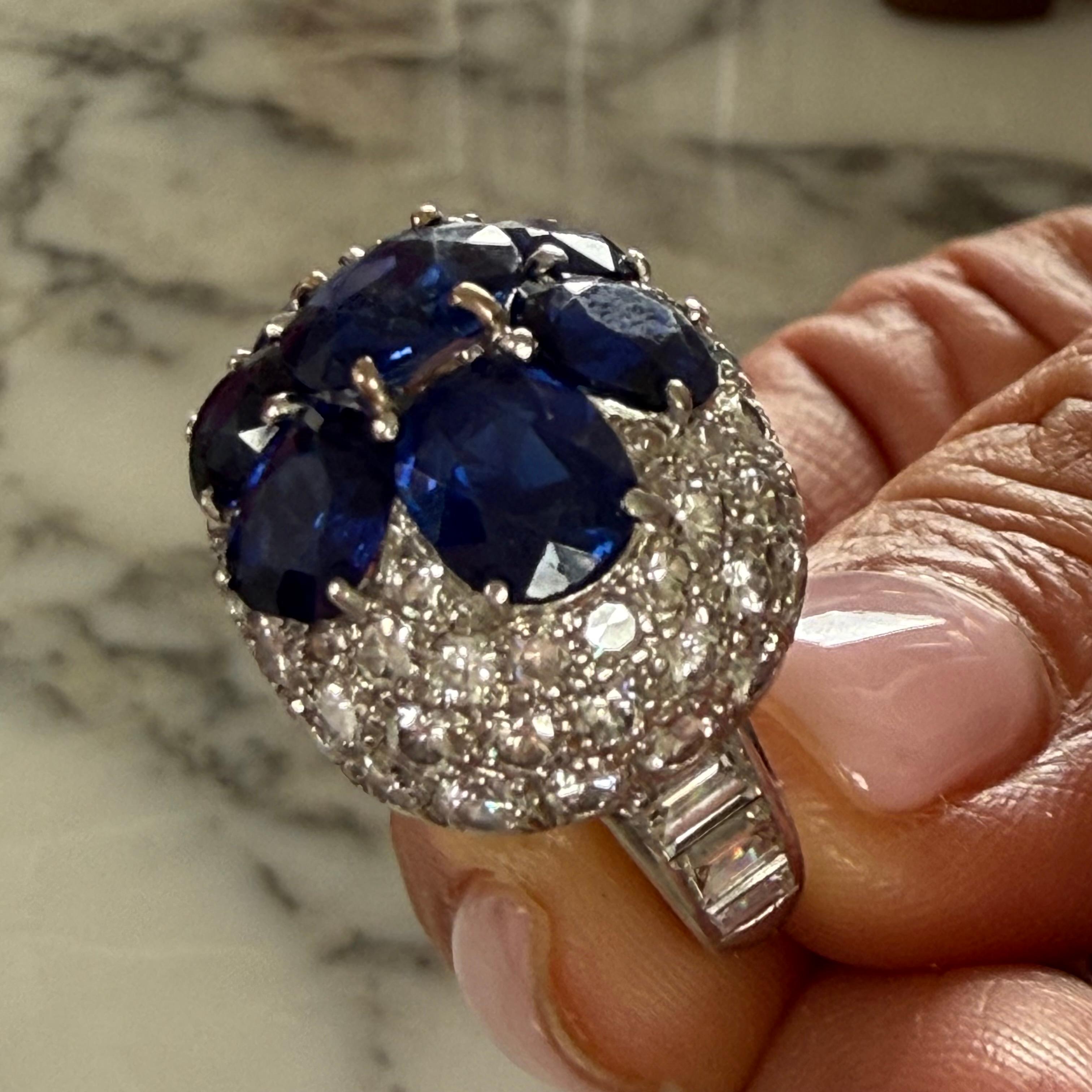 Women's or Men's Van Cleef & Arpels Sapphire & Diamond Ring For Sale