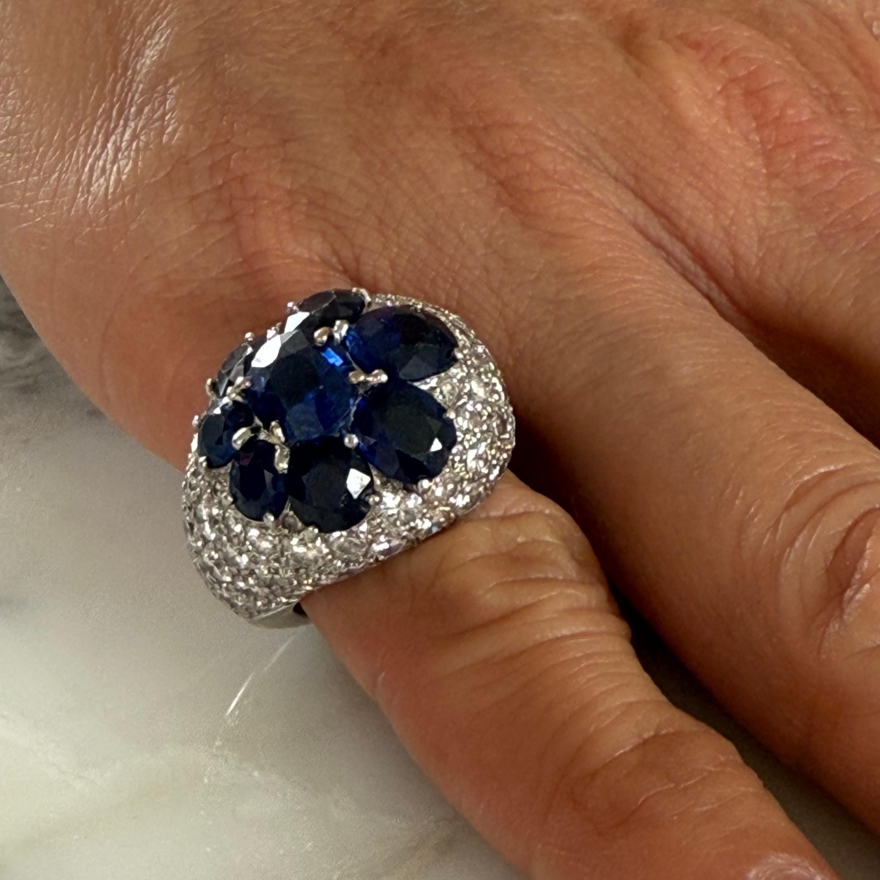 Van Cleef & Arpels Sapphire & Diamond Ring For Sale 4
