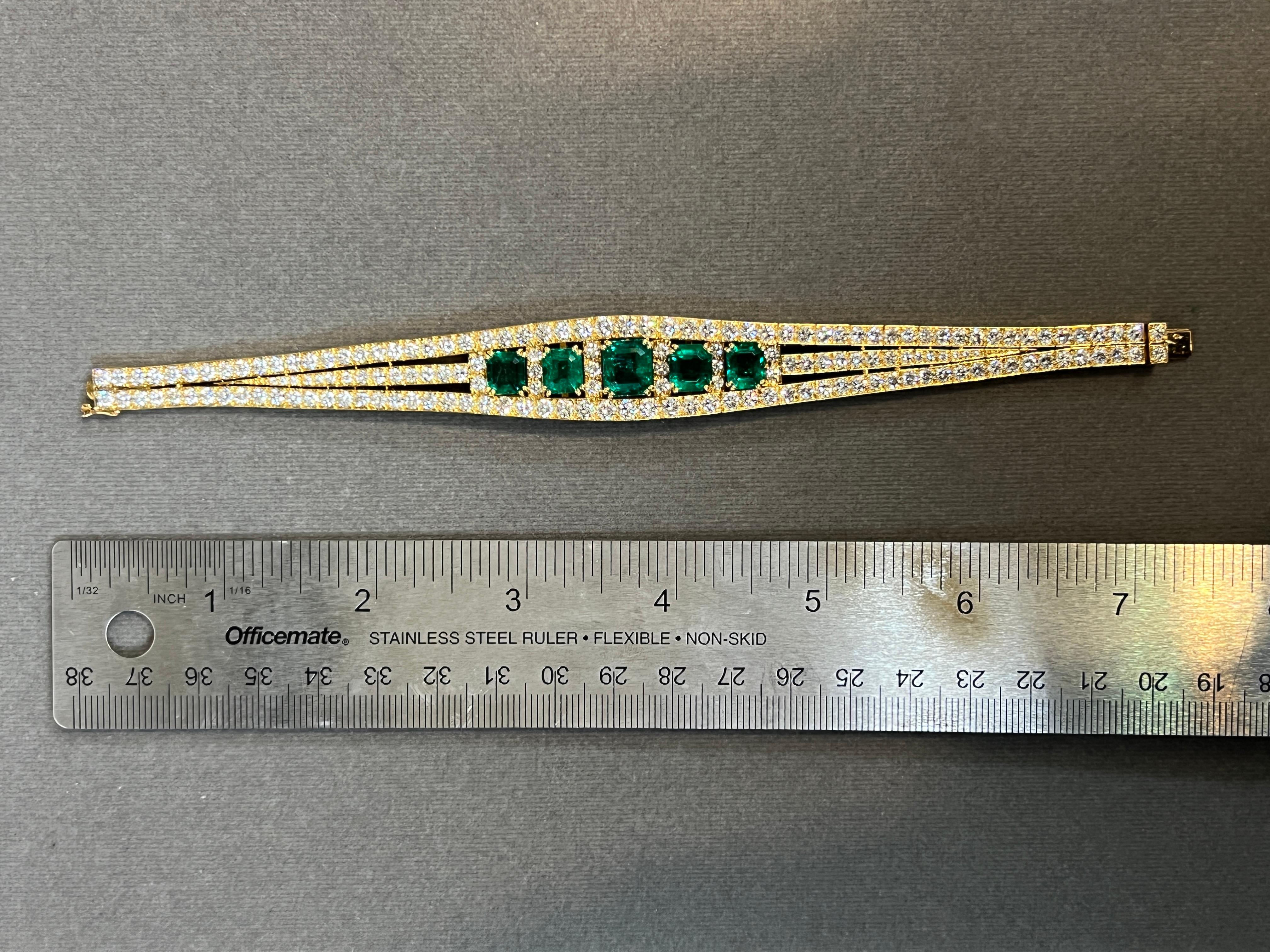 Van Cleef & Arpels Smaragd- und Diamantarmband im Angebot 6