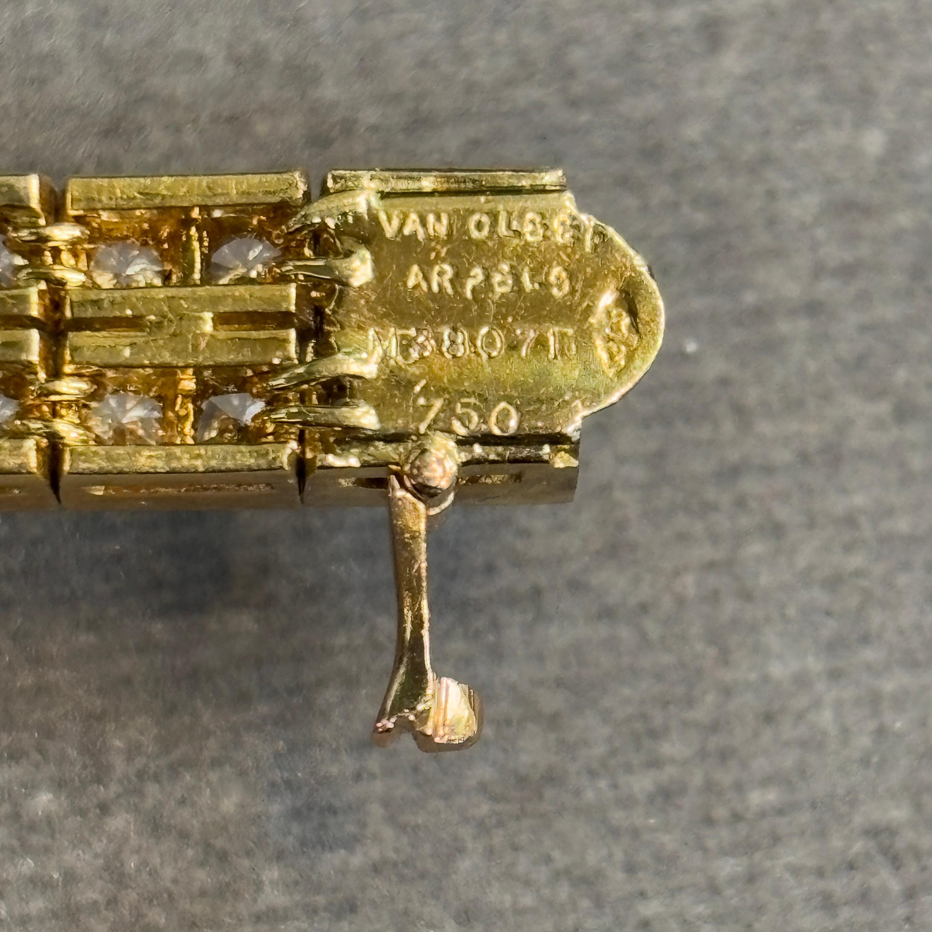 Van Cleef & Arpels Smaragd- und Diamantarmband im Zustand „Hervorragend“ im Angebot in New York, NY