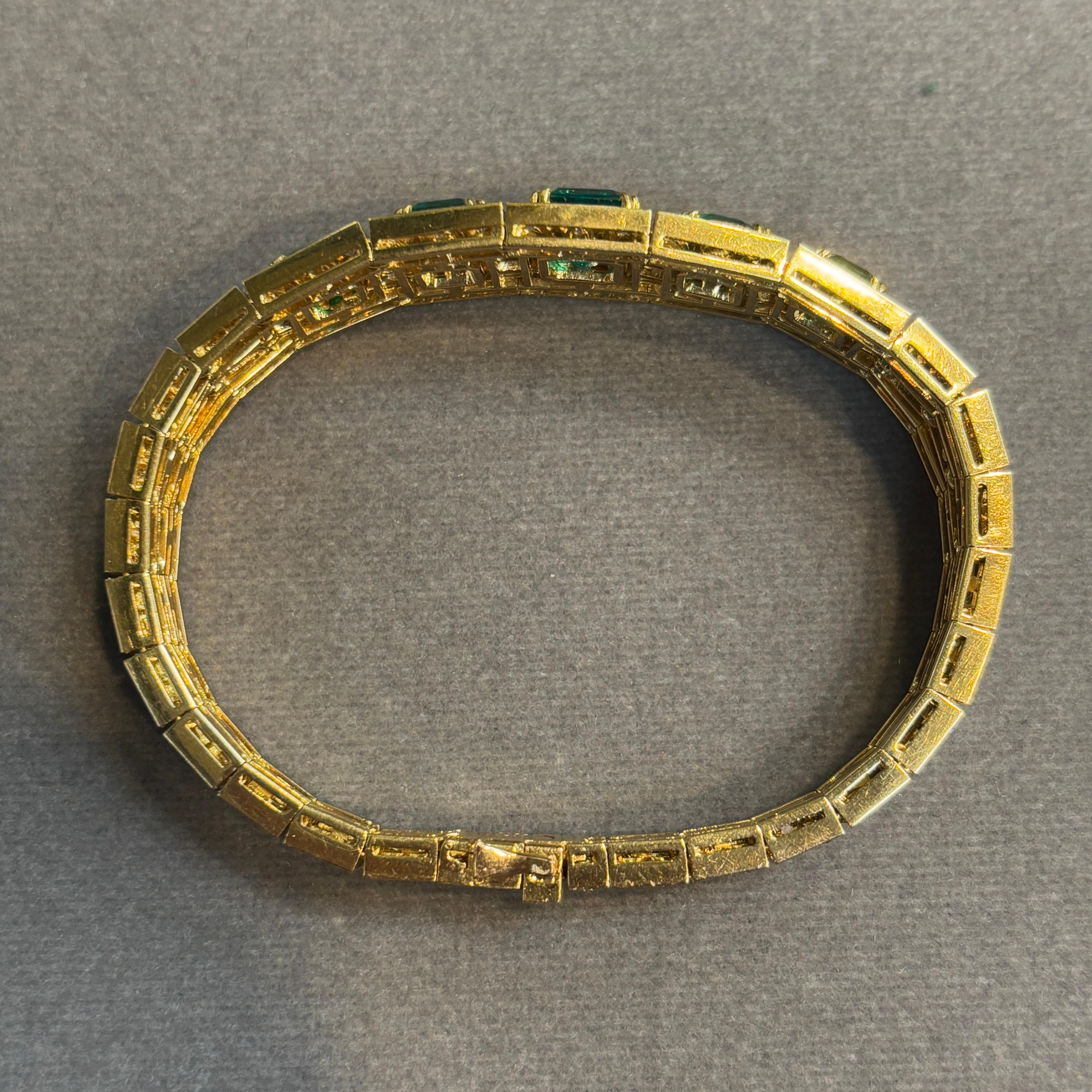 Van Cleef & Arpels Smaragd- und Diamantarmband im Angebot 3