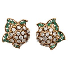 Van Cleef And Arpels Emerald and Diamond Earrings