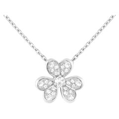 Used Van Cleef and Arpels Frivole Diamond Pendent Chain Necklace