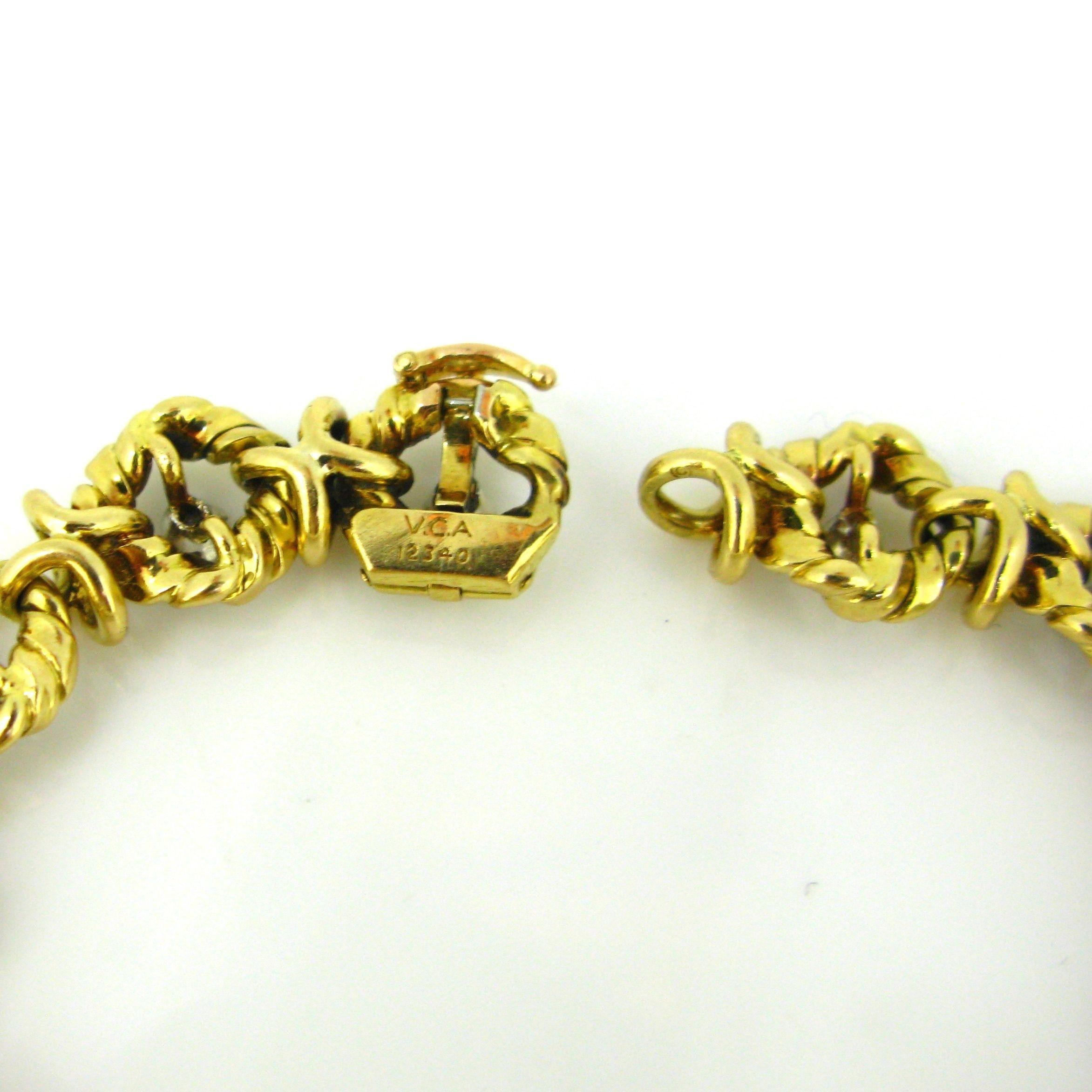 Van Cleef & Arpels Georges Lenfant Diamonds Yellow Gold Bracelet, circa 1960 1