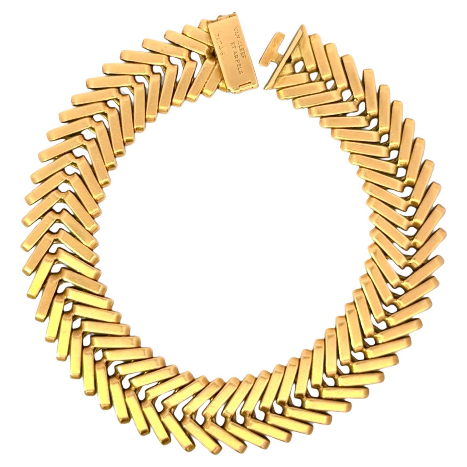 Van Cleef and Arpels golden bracelet