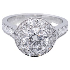 Van Cleef and Arpels Icone Diamond and Platinum Engagement Ring 1.02 E VVS2