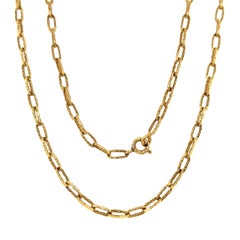 Van Cleef and Arpels Iconic Gold Link Chain Necklace Estate Fine Jewelry