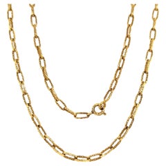 Van Cleef and Arpels Iconic Gold Link Chain Necklace Estate Fine Jewelry