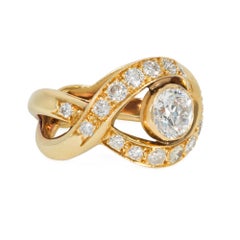 Van Cleef & Arpels Ring aus Gold und Diamanten mit Geflecht