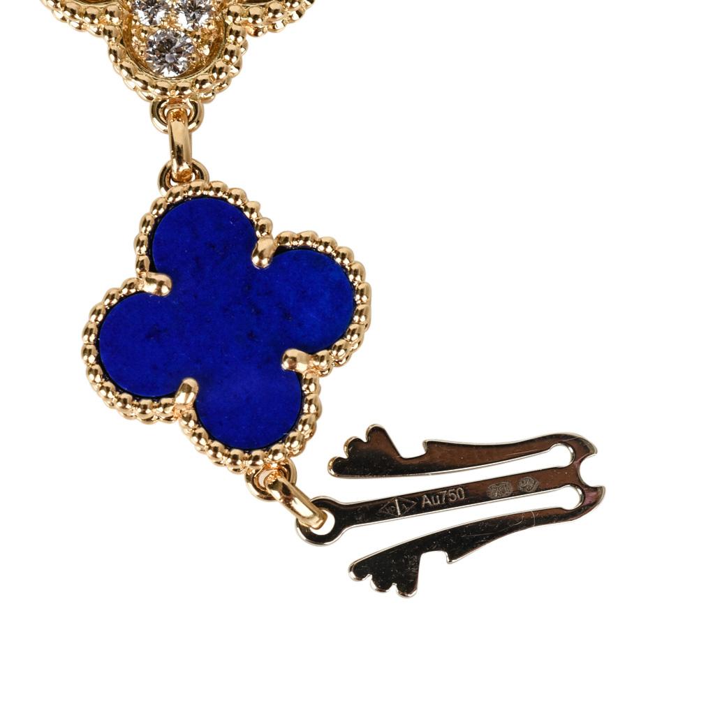 Van Cleef & Arpels Lapis Lazuli / Diamond Sweet Alhambra Watch Limited New 8