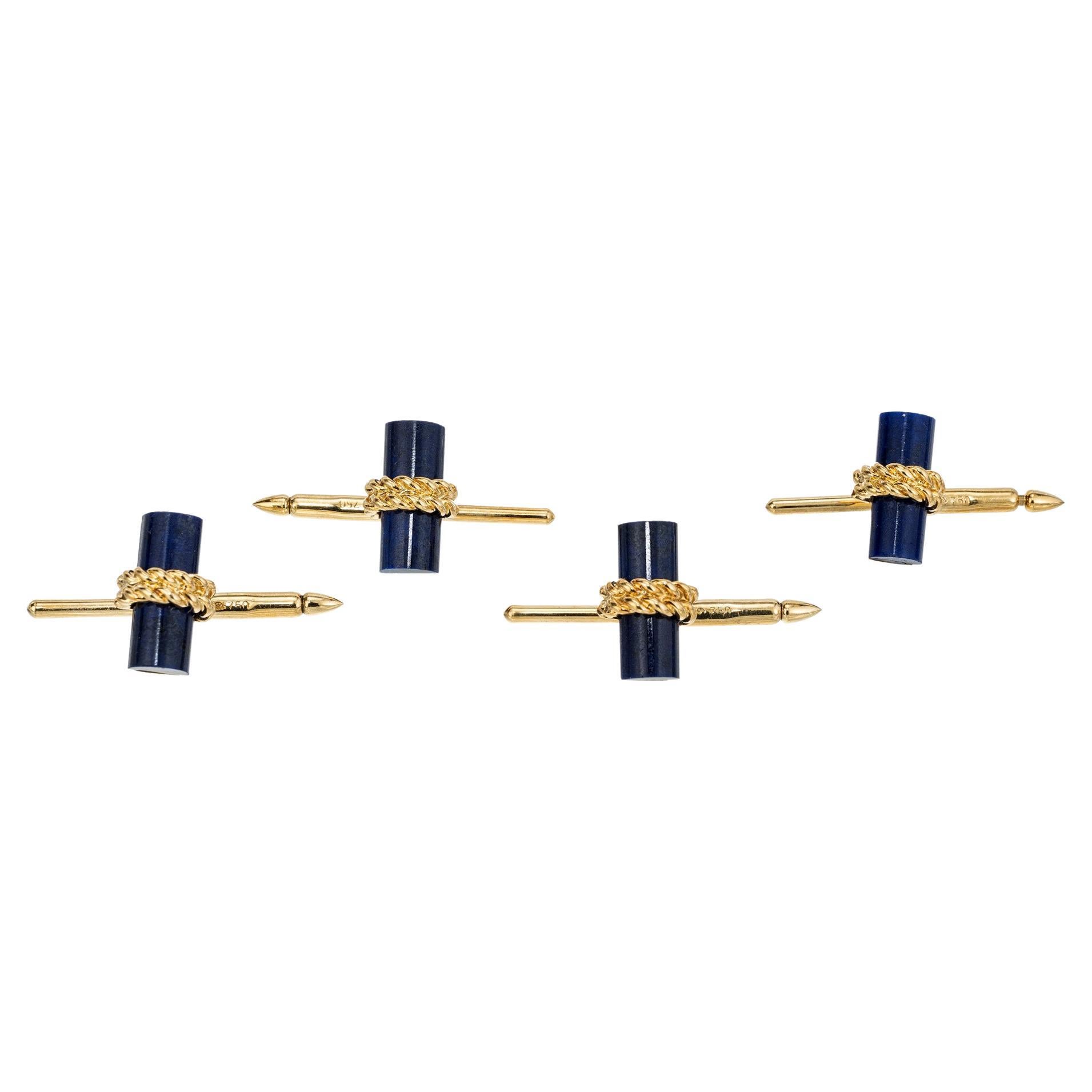 Van Cleef und Arpels: Lapislazuli-Hemdstecker-Set 