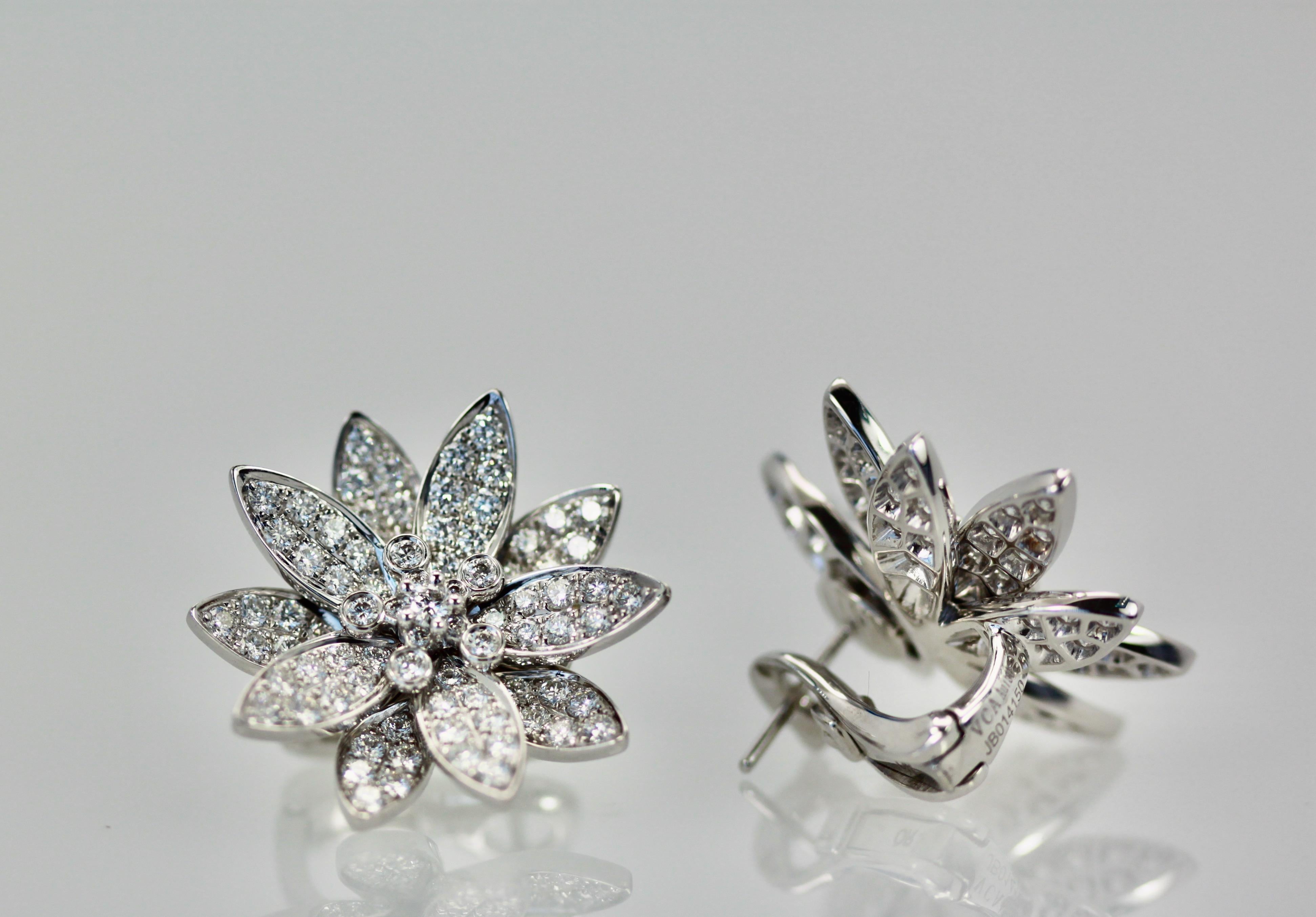 Artisan Van Cleef & Arpels Lotus Earrings