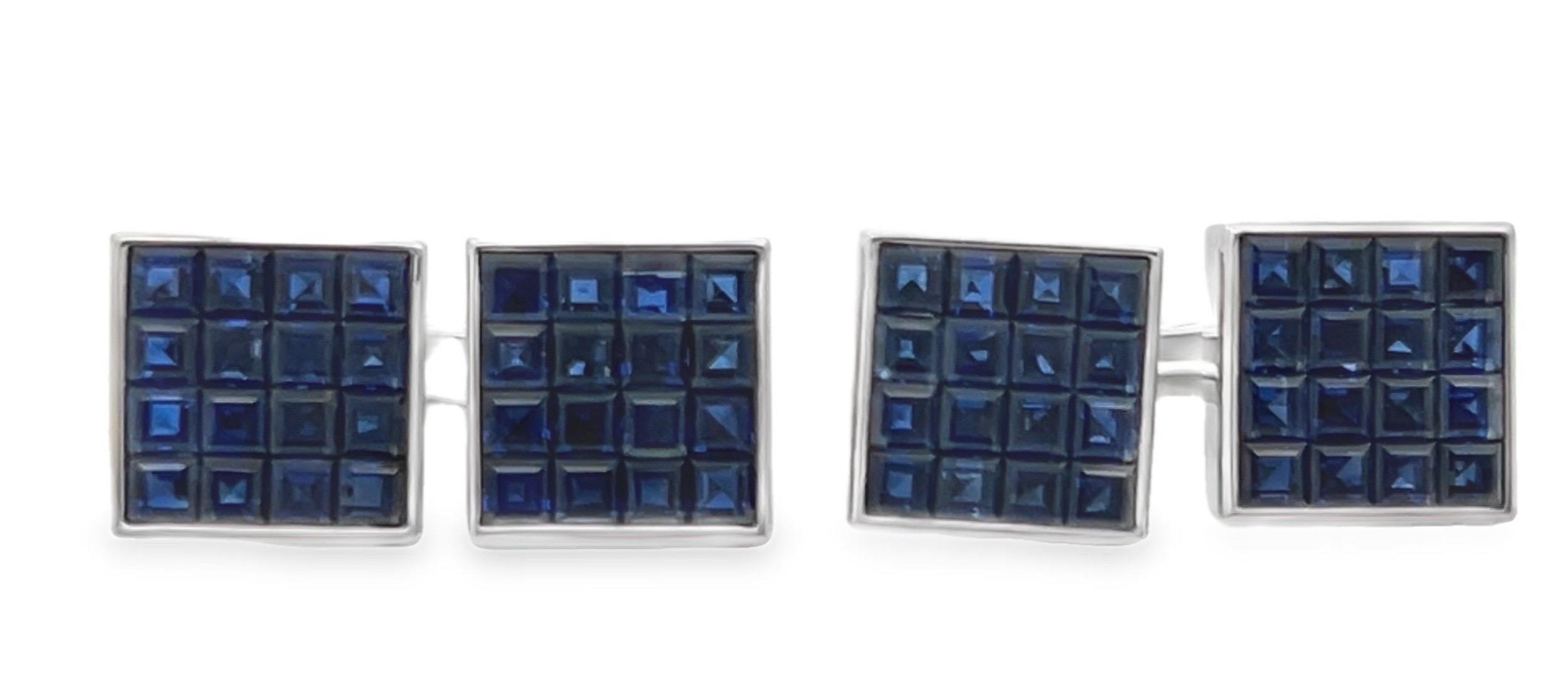 Van Cleef and Arpels Mystery Set Sapphire Cufflinks