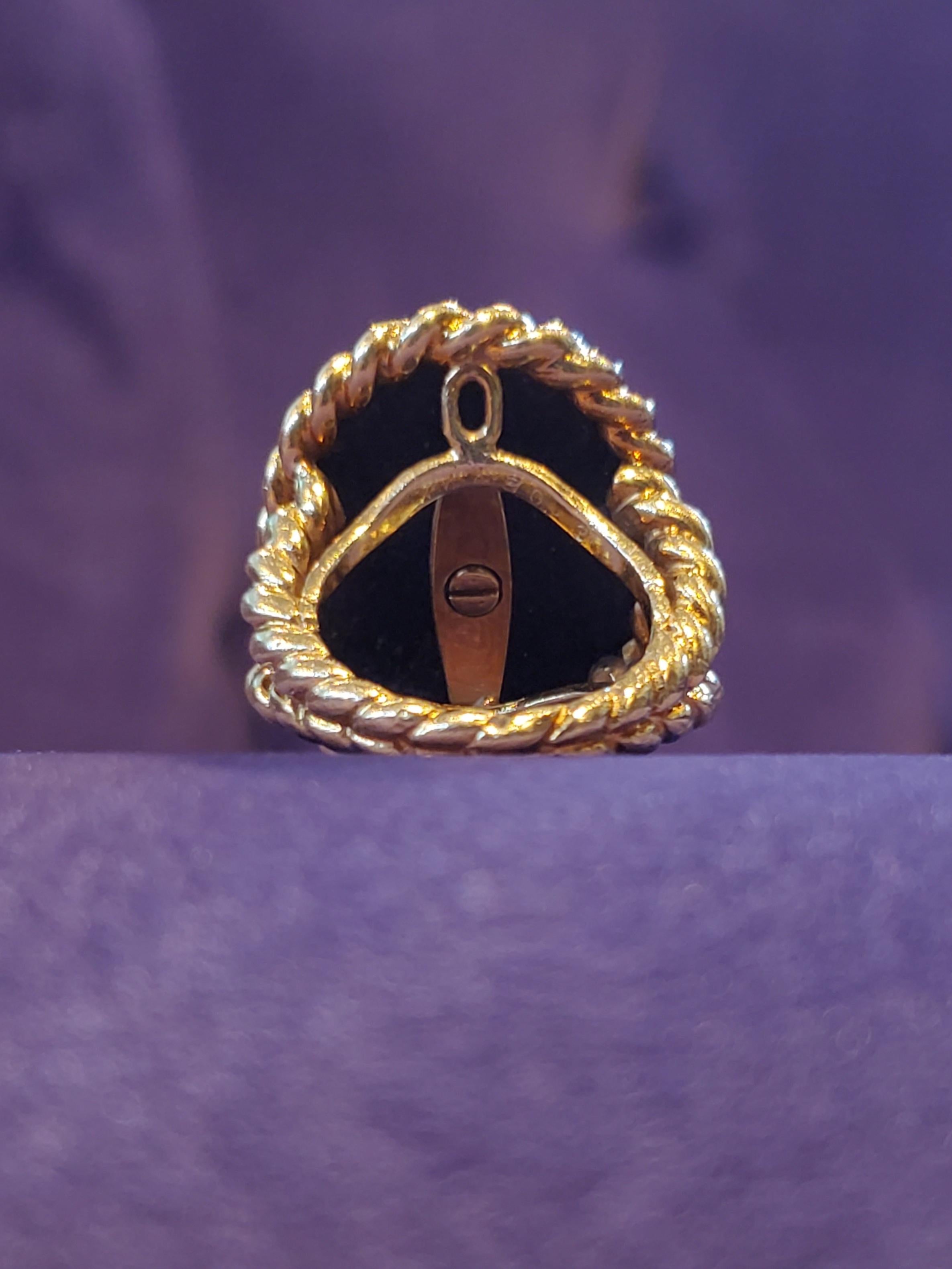 Van Cleef & Arpels Ring aus Onyx und Diamanten 4