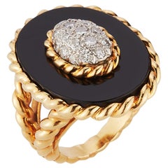 Van Cleef & Arpels Onyx and Diamond Ring