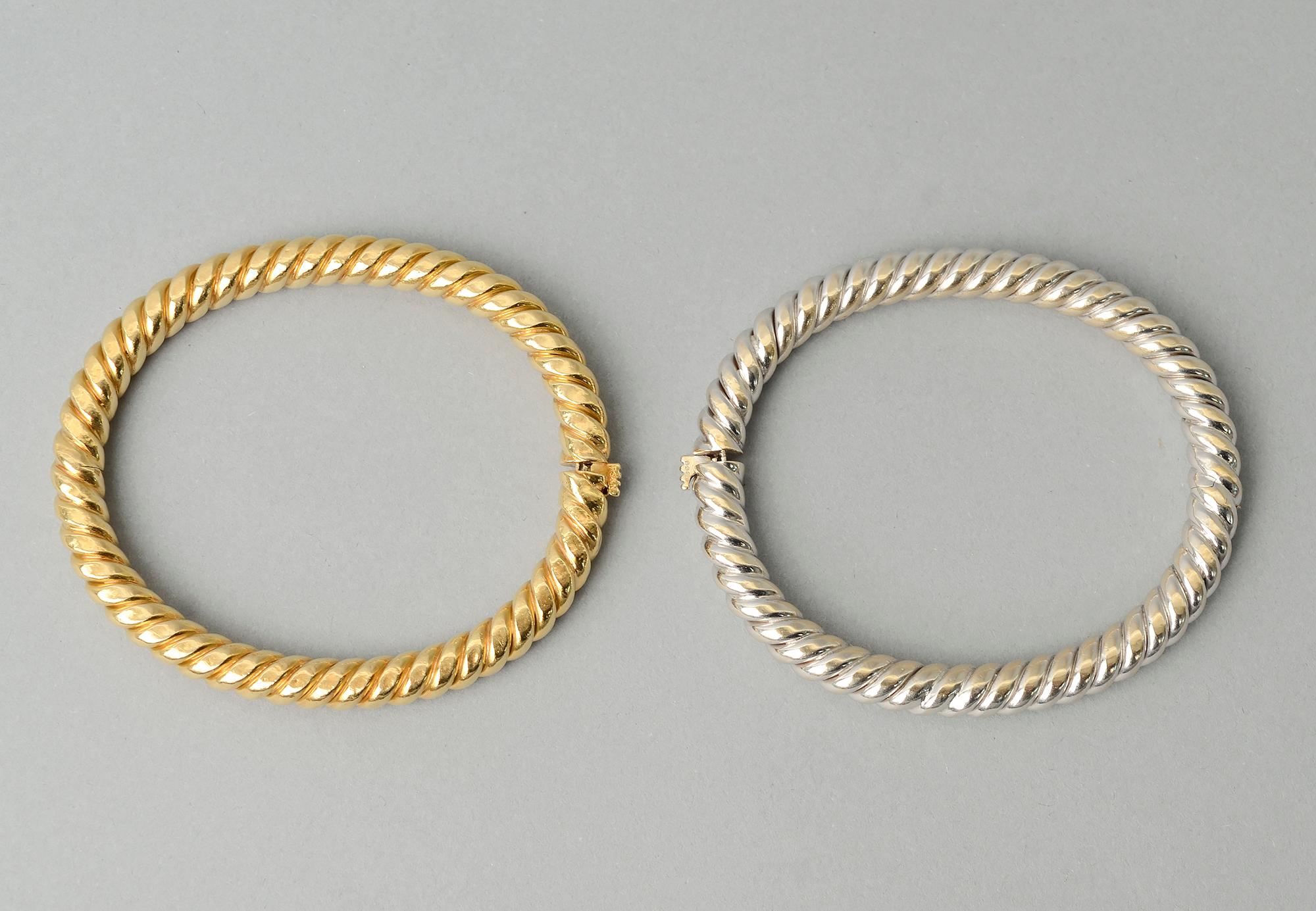twisted gold bangles