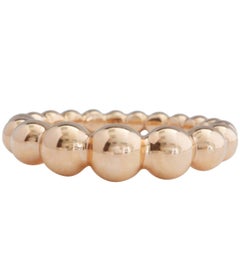 Van Cleef and Arpels Perlee Variation 18K Rose Gold Ring with Pouch